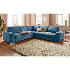 sit&more Hoekbank met binnenvering en zitdiepteverstelling, naar keuze met slaapfunctie en bedkist