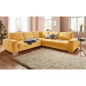 sit&more Hoekbank met binnenvering en zitdiepteverstelling, naar keuze met slaapfunctie en bedkist