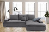 Nova Via Ecksofa, wahlweise mit Kaltschaum (140kg Belastung/Sitz), RGB-LED-Beleuchtung und Bettfunktion