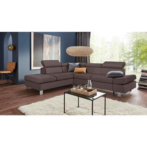 exxpo - sofa fashion Hoekbank met verstelbare hoofdsteun en verstelbare rugleuning, naar keuze met slaapfunctie en bedkist