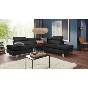 exxpo - sofa fashion Hoekbank met verstelbare hoofdsteun en verstelbare rugleuning, naar keuze met slaapfunctie en bedkist