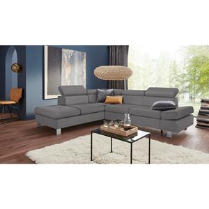exxpo - sofa fashion Hoekbank met verstelbare hoofdsteun en verstelbare rugleuning, naar keuze met slaapfunctie en bedkist