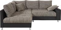 Nova Via Ecksofa, wahlweise mit Kaltschaum (140kg Belastung/Sitz), RGB-LED-Beleuchtung und Bettfunktion
