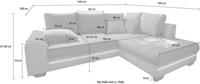Nova Via Ecksofa »Nikita«, wahlweise mit Kaltschaum (140kg Belastung/Sitz), Bettfunktion, mit RGB-LED-Beleuchtung, wahlweise mit Bluetooth-Soundsystem