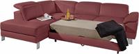 exxpo - sofa fashion Hoekbank Mantua, L-vorm met hoofd- of rugverstelling, bedfunctie en bedlade