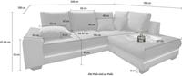 Nova Via Ecksofa »Nikita«, wahlweise mit Kaltschaum (140kg Belastung/Sitz), Bettfunktion, mit RGB-LED-Beleuchtung, wahlweise mit Bluetooth-Soundsystem