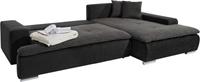 Nova Via Ecksofa, wahlweise mit Kaltschaum (140kg Belastung/Sitz), RGB-LED-Beleuchtung und Bettfunktion