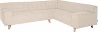 Tom Tailor Ecksofa »NORDIC CHIC«, im Retrolook, Füße Buche natur