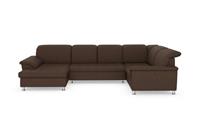 DOMO collection Wohnlandschaft »Franzi«, im XXL-Format, wahlweise mit Bettfunktion, Bettkasten und Kopfteilverstellung, frei im Raum stellbar