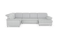 DOMO collection Wohnlandschaft »Franzi«, im XXL-Format, wahlweise mit Bettfunktion, Bettkasten und Kopfteilverstellung, frei im Raum stellbar