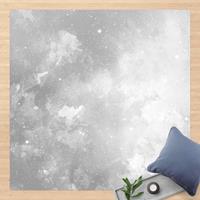Bilderwelten Vinyl-Teppich - Aquarellstruktur Graue Galaxie - Quadrat 1:1 