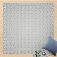 Bilderwelten Vinyl-Teppich - No.TA97 Antikes Muster Silber - Quadrat 1:1 