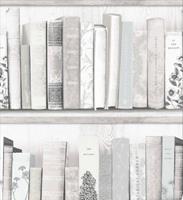 Art for the home Papiertapete »Botanik-Bibliothek«, botanisch, (1 St), Weiß/Blau - 10mx53cm