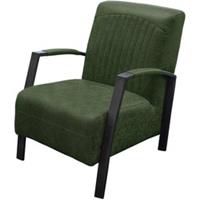 HomingXL Industriële fauteuil Giulietta | Lederlook Missouri groen 10 | 61 cm breed