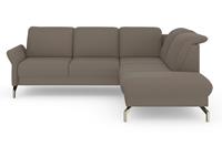 sit&more Hoekbank Fashion L-vorm naar keuze met verstelbare hoofdsteun, uittrekzitting, motorisch, nikkel poten