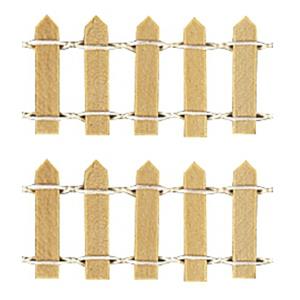 Rayher hobby materialen 2x stuks hobby speelgoed boerderij/tuinhekjes van hout 90 x 3 cm -