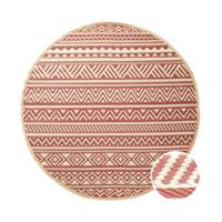 Butlers COLOUR CLASH In- & Outdoor-Teppich Streifen Ø150cm hellrot Gr. 150 x 150