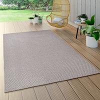 PACO HOME Outdoor Teppich Wetterfest Balkon Küche Sisal Boho Stil Einfarbig Sand 200x290 cm