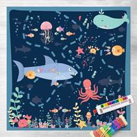 Bilderwelten Vinyl-Teppich - Spielteppich Unterwasser - Auf Entdeckungstour - Quadrat 1:1 