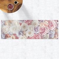 Bilderwelten Vinyl-Teppich - Pastell Paper Art Rosen - Panorama Quer 