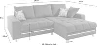 Nova Via Ecksofa »Tobi 3«, wahlweise mit Kaltschaum (140kg Belastung/Sitz), RGB-LED-Beleuchtung und Bettfunktion