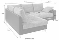 Nova Via Ecksofa, wahlweise mit Kaltschaum (140kg Belastung/Sitz), RGB-LED-Beleuchtung und Bettfunktion