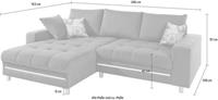 Nova Via Ecksofa »Tobi 3«, wahlweise mit Kaltschaum (140kg Belastung/Sitz), RGB-LED-Beleuchtung und Bettfunktion