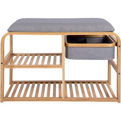 Leitmotiv Bench Dure w. drawer bamboo