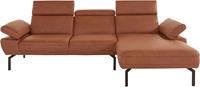 Places Of Style Ecksofa Trapino Luxus, wahlweise mit Rückenverstellung, incl. Kopf- und Armteilverstellung, Luxus-Microfaser in Lederoptik fühlt sich an wie echtes Leder