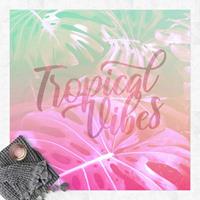 Bilderwelten Vinyl-Teppich - Rainbow - Tropical Vibes - Quadrat 1:1 