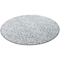 Snapstyle Konturenschnitt Hochflor Teppich Frieda Rund Teppiche grau Gr. 100 x 100