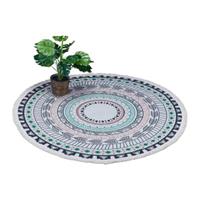 RELAXDAYS Runder Teppich mit Mandala-Design beige-kombi