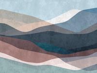 Living walls Fototapete »The Wall«, glatt, abstrakt, bedruckt, Motiv, Landschaft, modern, blau