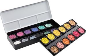 royaltalens Royal Talens FINETEC Parelmoer aquarelverf set Colourful | 24 kleuren
