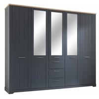 POL-POWER Kleiderschrank Schlafzimmer Drehtüren Stauraum ca. 270 ELASTIR Graphit Grau / Artisan Eiche Nb.'-'SW16692