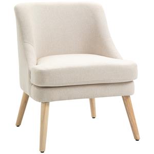 Met deze bijzetstoel van HOMCOM maak je het jezelf gemakkelijk en bijzonder ruimtebesparend. De linnen look bekleding en de gebogen rugleuning geven