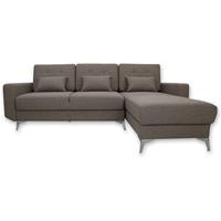 VitaliSpa Ecksofa Schlafsofa Boxspringsofa York Schlaffunktion Bettkasten braun