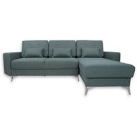 VitaliSpa Ecksofa Schlafsofa Boxspringsofa York Schlaffunktion Bettkasten blau