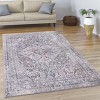 PACO HOME Teppich Wohnzimmer Kurzflor Vintage Abstrakt Orientalisch Modern Bordüre 160x230 cm, Mehrfarbig 2 - 