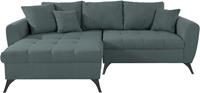 Andas Ecksofa Lörby Luxus, Belastbarkeit bis 140kg pro Sitzplatz, auch mit Aqua clean-Bezug, feine Steppung im Sitzbereich, lose Kissen