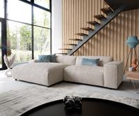 DELIFE Ecksofa Tenso 280x165 cm Cord Beige Recamiere links