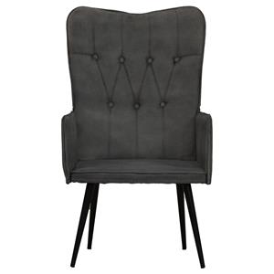 vidaXL Fauteuil canvas zwart