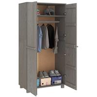 VidaXL Kleiderschrank Hellgrau 89x50x180 cm Massivholz Kiefer 