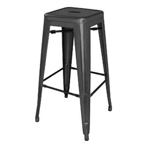 Bolero Bistro gegalvaniseerd stalen barkruk zwart (4 stuks) - 4