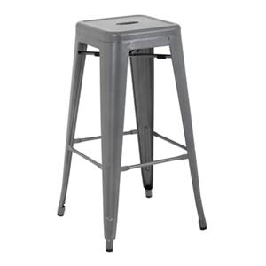 Bolero Bistro stalen barkruk grijs (4 stuks) - 4