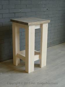 Het Steigerhouthuis Steigerhouten Barkruk / Basic - 40 x 40 x 70 cm