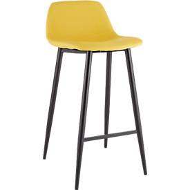 Paperflow Bar Stool Saffron met Zwart Poten Pack of 2