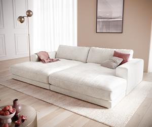 DELIFE Bigsofa Cubico 290x170 cm Cord Beige