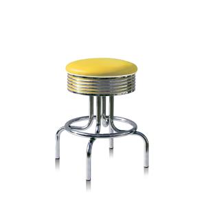 Fiftiesstore Barkruk Retro BS-28-66 Geel 66 cm
