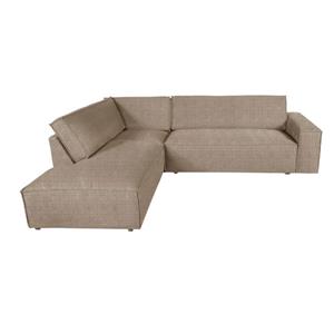 Dutch by HomingXL Loungebank chaise longue Marken | Links | Run Again rib beige 11 | 2,12 x 2,73 mtr breed